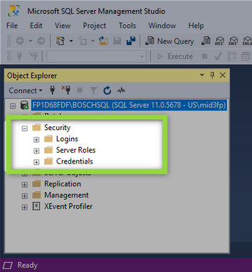 تغییر پسورد Sa در sql server