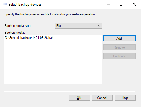 جهت جایگزین (Replace) شدن Database