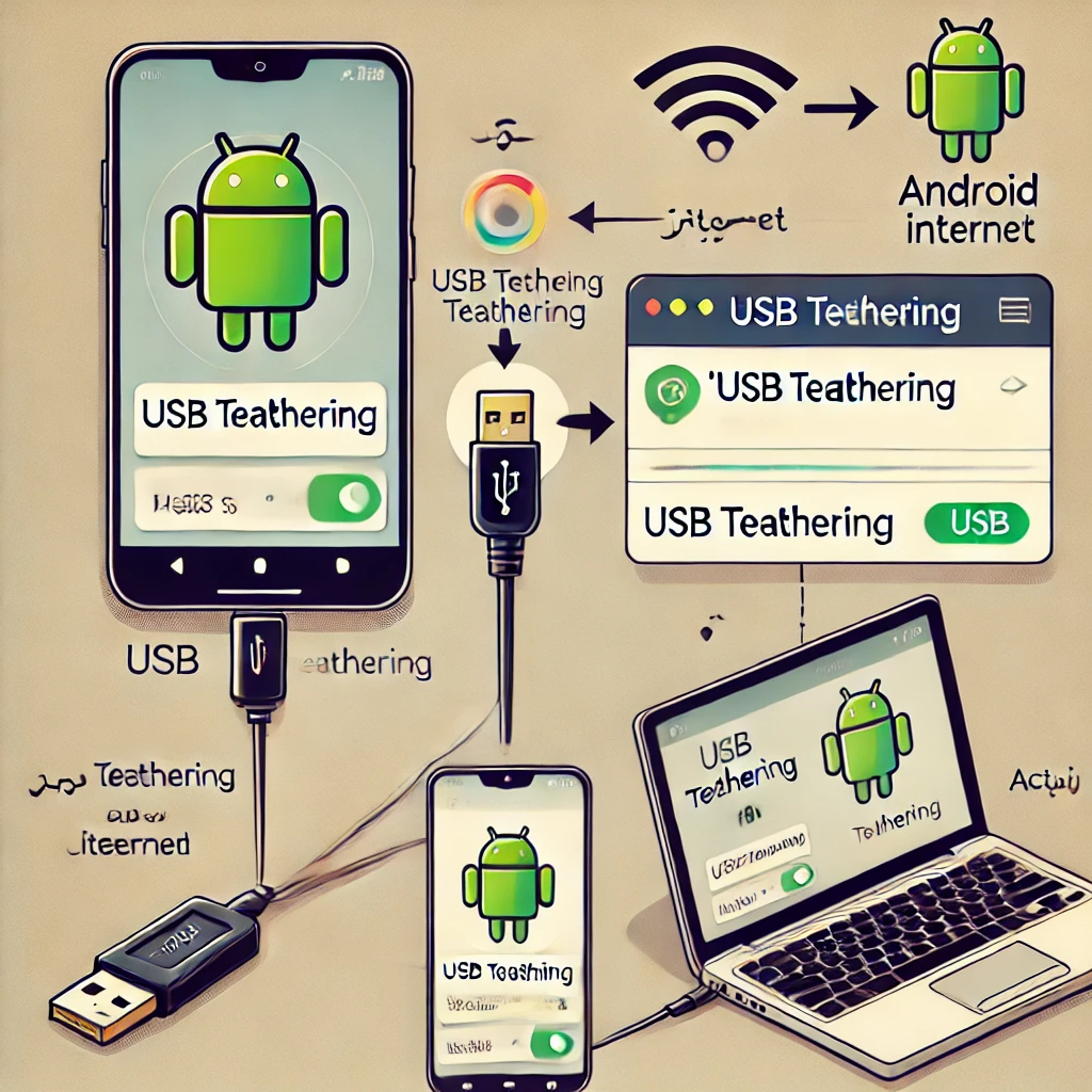 آموزش اتصال اینترنت گوشی به کامپیوتر