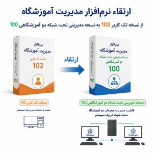 ارتقاء نرم افزار آموزشگاه از کد 102 به 100
